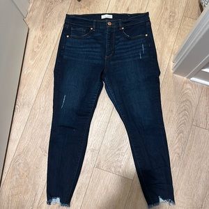 Loft ripped denim with raw hem